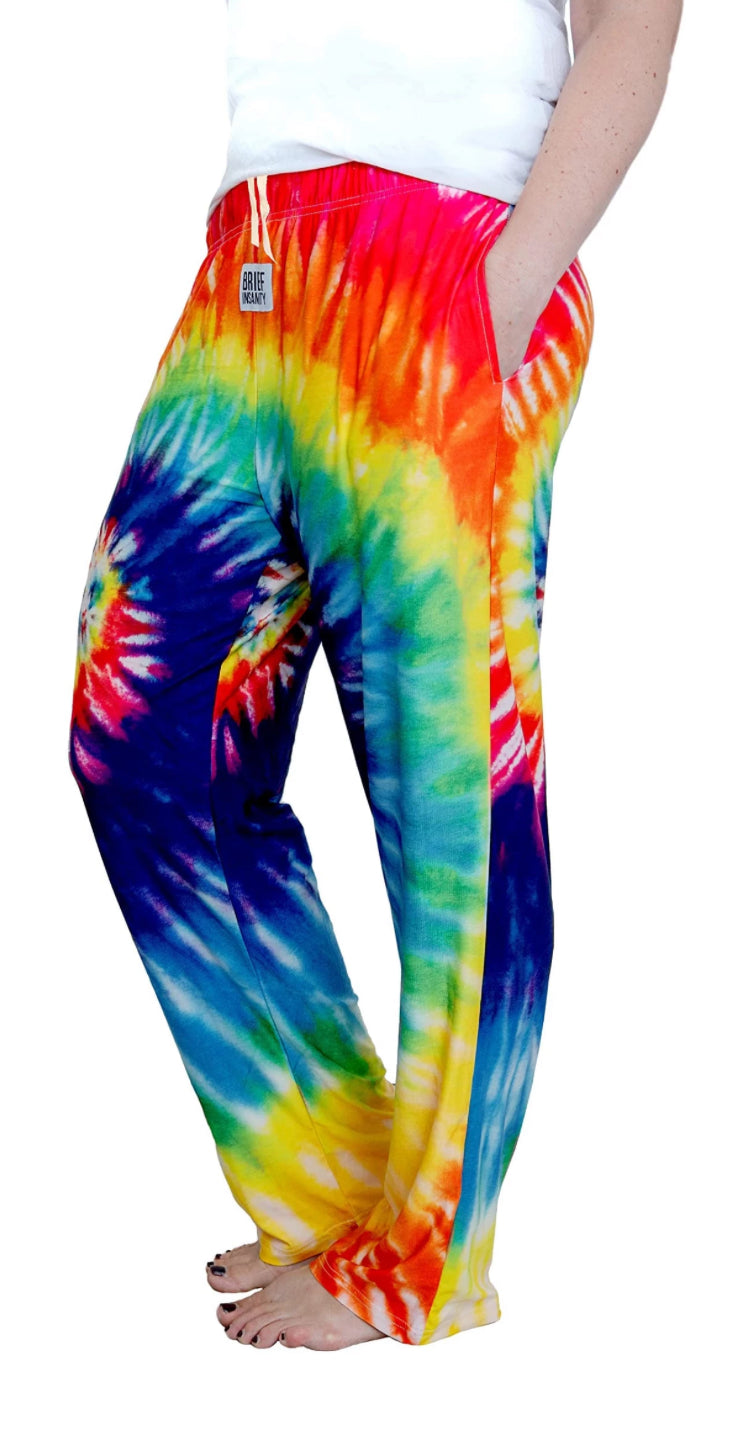 Rainbow Tie-Dye Pajama Lounge Pants