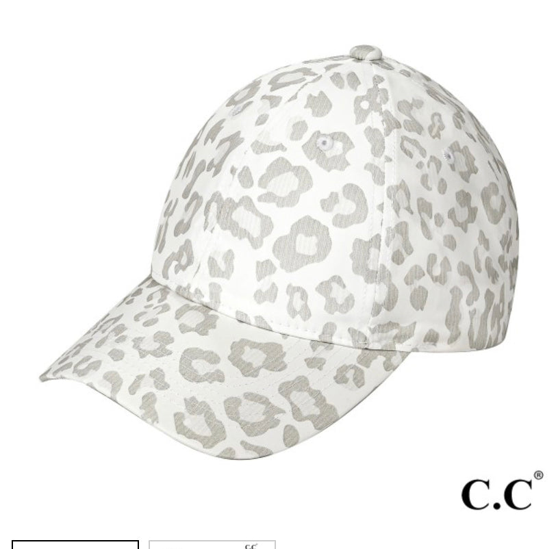 Leopard Print Nylon Hat