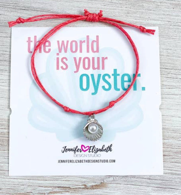 “The World Is Your Oyster” Inspirational Bracelet