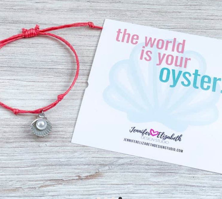 “The World Is Your Oyster” Inspirational Bracelet