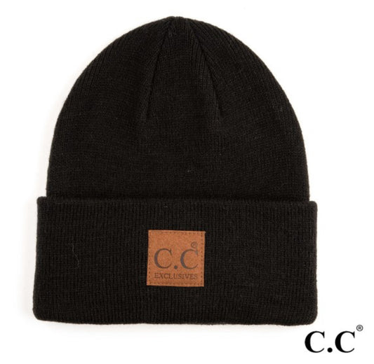 C.C Solid Ribbed Beanie